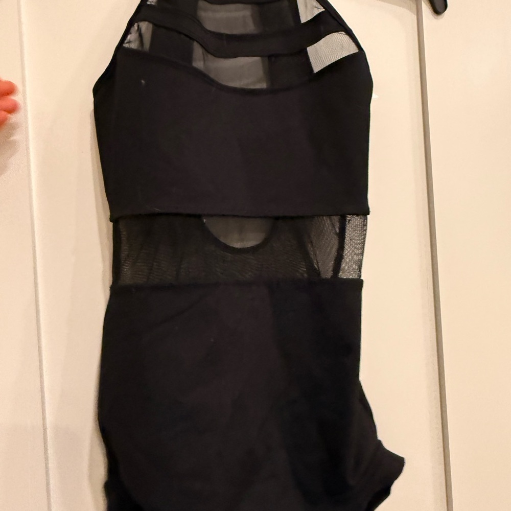 Five The Label Dancewear Black Mesh Leotard